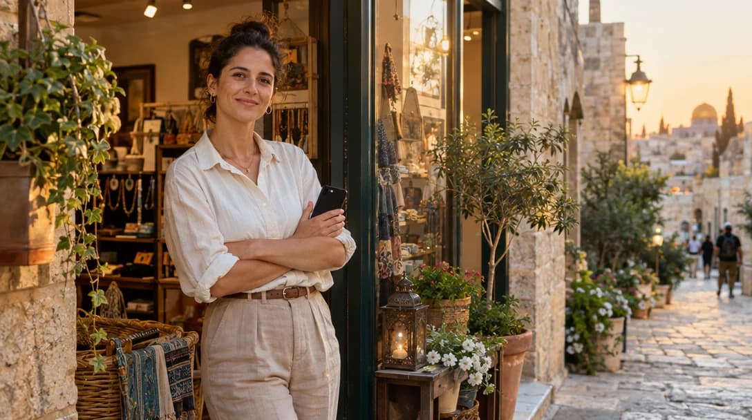 בעלת עסק קטן עובדת עם לקוחה בזמן שהטלפון מצלצל